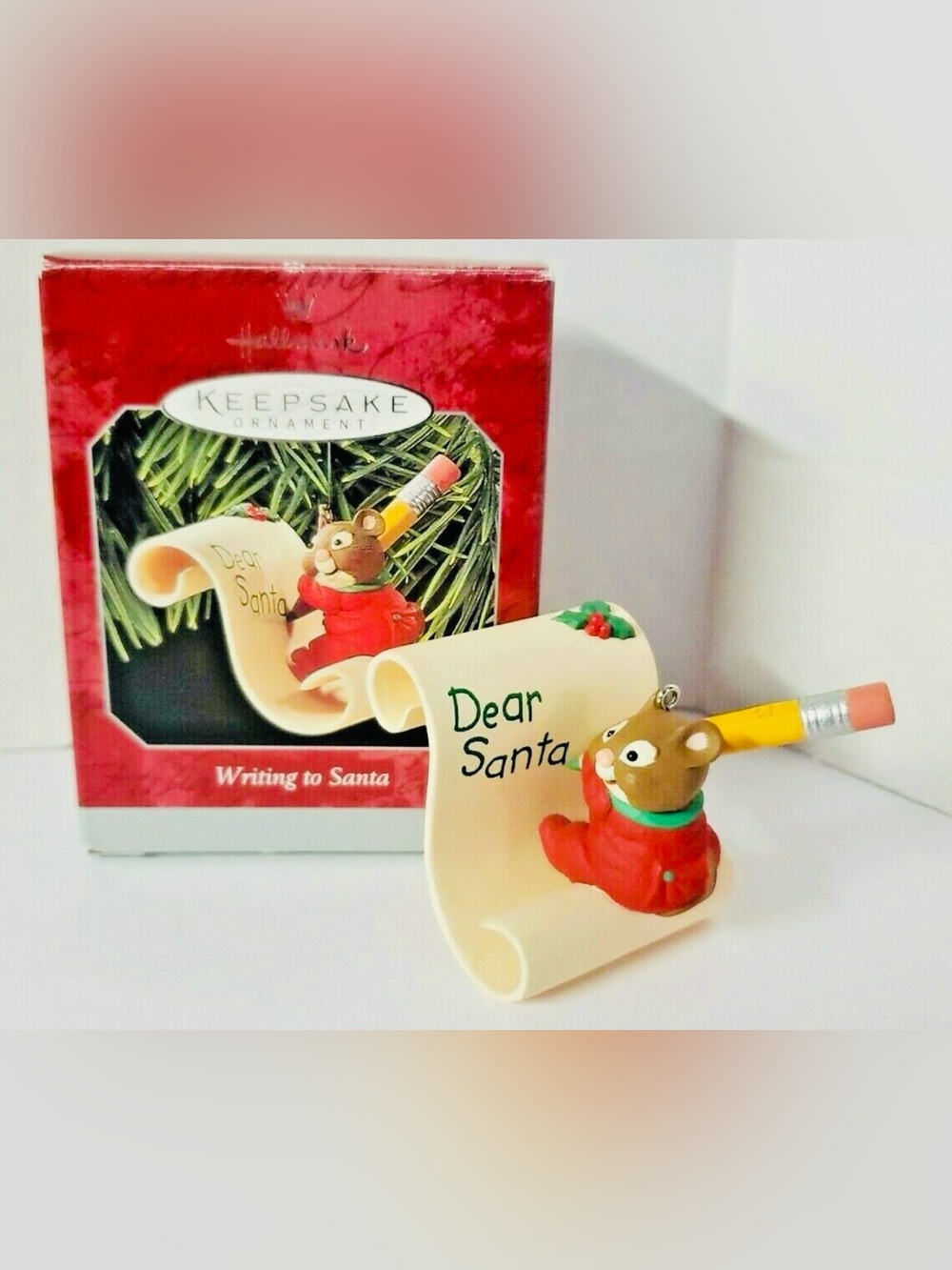 1998 Keepsake 'Dear Santa' Kids Ornament - Red Hallmark